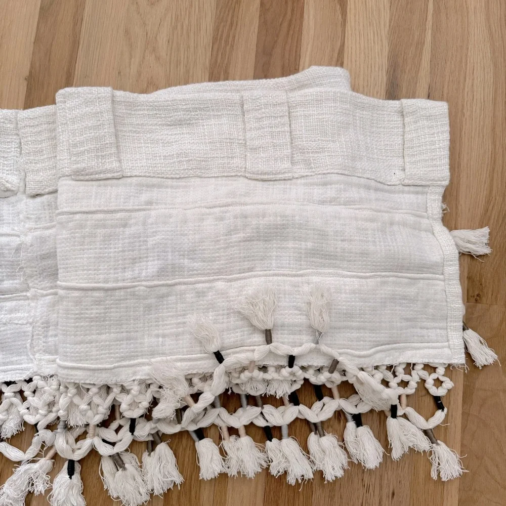 Anthropologie “ Hand made from anthropology curtains window  / Fringe ruffle  /